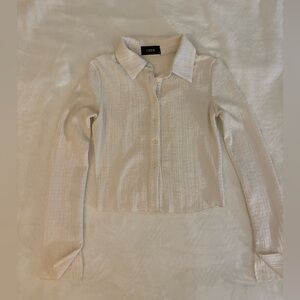Cider White/Cream Button-Up Blouse